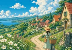 Studio Ghibli-Style Landscape
