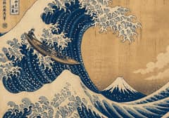 Japanese Ukiyo-e Wave